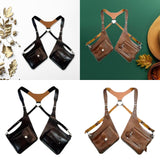 Maxbell Shoulder Harness Bag Men Women Trendy Pouch for Biking Travel Cosplay Events Black