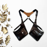 Maxbell Shoulder Harness Bag Men Women Trendy Pouch for Biking Travel Cosplay Events Black