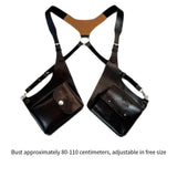 Maxbell Shoulder Harness Bag Men Women Trendy Pouch for Biking Travel Cosplay Events Black