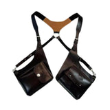 Maxbell Shoulder Harness Bag Men Women Trendy Pouch for Biking Travel Cosplay Events Black