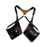 Maxbell Shoulder Harness Bag Men Women Trendy Pouch for Biking Travel Cosplay Events Black