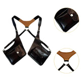 Maxbell Shoulder Harness Bag Men Women Trendy Pouch for Biking Travel Cosplay Events Black