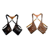 Maxbell Shoulder Harness Bag Men Women Trendy Pouch for Biking Travel Cosplay Events Black