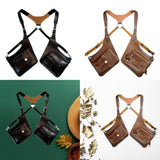 Maxbell Shoulder Harness Bag Men Women Trendy Pouch for Biking Travel Cosplay Events Black