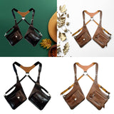 Maxbell Shoulder Harness Bag Men Women Trendy Pouch for Biking Travel Cosplay Events Black