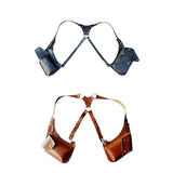 Maxbell Underarm Shoulder Bag Trendy Double Shoulder Pouch for Travel Outdoor Party Black