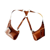 Maxbell Underarm Shoulder Bag Trendy Double Shoulder Pouch for Travel Outdoor Party Brown