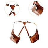 Maxbell Underarm Shoulder Bag Trendy Double Shoulder Pouch for Travel Outdoor Party Brown