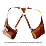 Maxbell Underarm Shoulder Bag Trendy Double Shoulder Pouch for Travel Outdoor Party Brown
