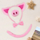 Maxbell Pig Costume Set Headwear Animal Cosplay for Performance Carnival Stage Shows No Gloves