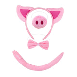 Maxbell Pig Costume Set Headwear Animal Cosplay for Performance Carnival Stage Shows No Gloves