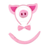 Maxbell Pig Costume Set Headwear Animal Cosplay for Performance Carnival Stage Shows No Gloves