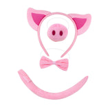 Maxbell Pig Costume Set Headwear Animal Cosplay for Performance Carnival Stage Shows No Gloves