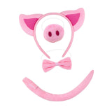 Maxbell Pig Costume Set Headwear Animal Cosplay for Performance Carnival Stage Shows No Gloves