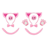 Maxbell Pig Costume Set Headwear Animal Cosplay for Performance Carnival Stage Shows No Gloves
