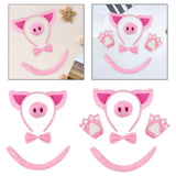 Maxbell Pig Costume Set Headwear Animal Cosplay for Performance Carnival Stage Shows No Gloves