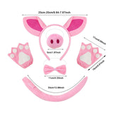 Maxbell Pig Costume Set Headwear Animal Cosplay for Performance Carnival Stage Shows With Gloves