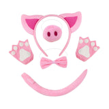 Maxbell Pig Costume Set Headwear Animal Cosplay for Performance Carnival Stage Shows With Gloves