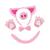 Maxbell Pig Costume Set Headwear Animal Cosplay for Performance Carnival Stage Shows With Gloves
