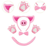 Maxbell Pig Costume Set Headwear Animal Cosplay for Performance Carnival Stage Shows With Gloves