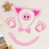 Maxbell Pig Costume Set Headwear Animal Cosplay for Performance Carnival Stage Shows With Gloves