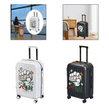 Maxbell 24" Luggage Adjustable Handle Graffiti Stylish with Wheels Portable Suitcase White