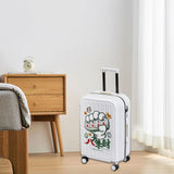 Maxbell 24" Luggage Adjustable Handle Graffiti Stylish with Wheels Portable Suitcase White
