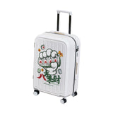 Maxbell 24" Luggage Adjustable Handle Graffiti Stylish with Wheels Portable Suitcase White