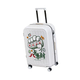 Maxbell 24" Luggage Adjustable Handle Graffiti Stylish with Wheels Portable Suitcase White