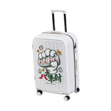 Maxbell 24" Luggage Adjustable Handle Graffiti Stylish with Wheels Portable Suitcase White