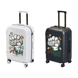 Maxbell 24" Luggage Adjustable Handle Graffiti Stylish with Wheels Portable Suitcase White