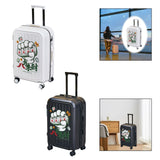 Maxbell 24" Luggage Adjustable Handle Graffiti Stylish with Wheels Portable Suitcase White