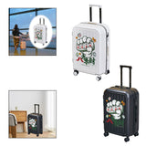 Maxbell 24" Luggage Adjustable Handle Graffiti Stylish with Wheels Portable Suitcase White