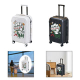 Maxbell 24" Luggage Adjustable Handle Graffiti Stylish with Wheels Portable Suitcase White