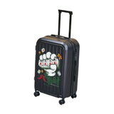 Maxbell 24" Luggage Adjustable Handle Graffiti Stylish with Wheels Portable Suitcase Black