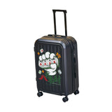 Maxbell 24" Luggage Adjustable Handle Graffiti Stylish with Wheels Portable Suitcase Black