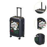 Maxbell 24" Luggage Adjustable Handle Graffiti Stylish with Wheels Portable Suitcase Black