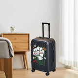 Maxbell 24" Luggage Adjustable Handle Graffiti Stylish with Wheels Portable Suitcase Black
