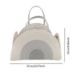 Maxbell Baby Diaper Caddy Organizer Holder for Changing Table Toiletries Burp Cloths White Gray