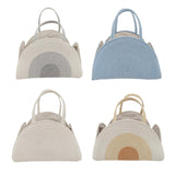 Maxbell Baby Diaper Caddy Organizer Holder for Changing Table Toiletries Burp Cloths White Gray