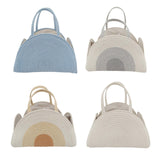 Maxbell Baby Diaper Caddy Organizer Holder for Changing Table Toiletries Burp Cloths White Gray