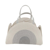 Maxbell Baby Diaper Caddy Organizer Holder for Changing Table Toiletries Burp Cloths White Gray