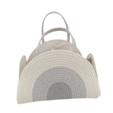 Maxbell Baby Diaper Caddy Organizer Holder for Changing Table Toiletries Burp Cloths White Gray