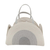 Maxbell Baby Diaper Caddy Organizer Holder for Changing Table Toiletries Burp Cloths White Gray