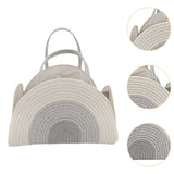 Maxbell Baby Diaper Caddy Organizer Holder for Changing Table Toiletries Burp Cloths White Gray