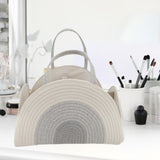 Maxbell Baby Diaper Caddy Organizer Holder for Changing Table Toiletries Burp Cloths White Gray