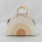 Maxbell Baby Diaper Caddy Organizer Holder for Changing Table Toiletries Burp Cloths White Yellow Orange