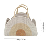 Maxbell Baby Diaper Caddy Organizer Holder for Changing Table Toiletries Burp Cloths White Yellow Orange