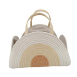 Maxbell Baby Diaper Caddy Organizer Holder for Changing Table Toiletries Burp Cloths White Yellow Orange