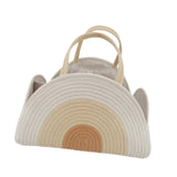 Maxbell Baby Diaper Caddy Organizer Holder for Changing Table Toiletries Burp Cloths White Yellow Orange